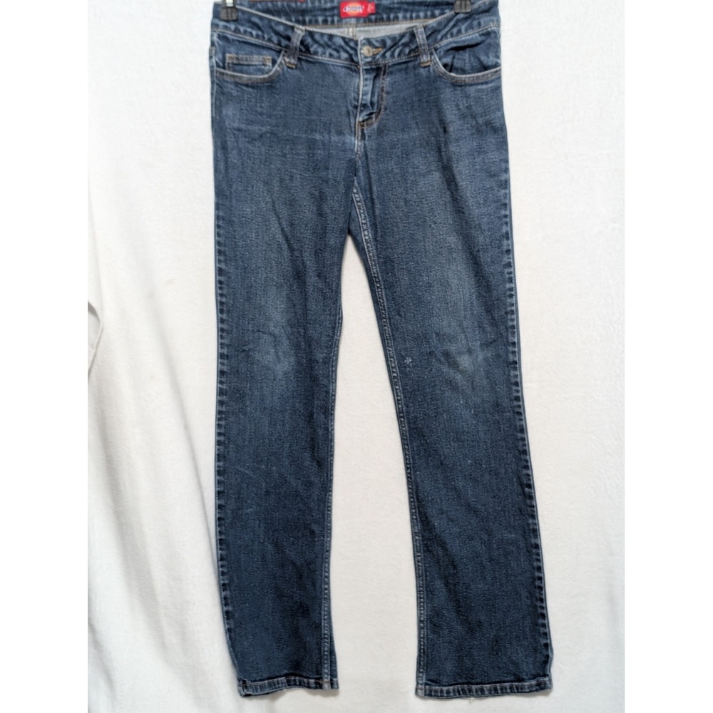 Dickies Womens Low Rise Straight Leg Jeans Blue Medium Wash Denim Size 9